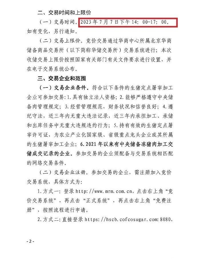 豬肉收儲工作